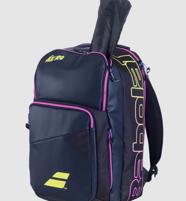 Теннисный рюкзак Babolat Pure Aero Rafa 2024. Унисекс. Цвет черный/фиолетовый